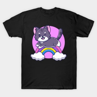 Over the Rainbow Kitty Cat T-Shirt